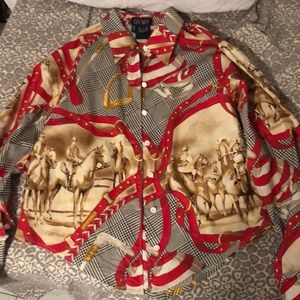 Escada shirt short , long sleeve size s-m , great condition